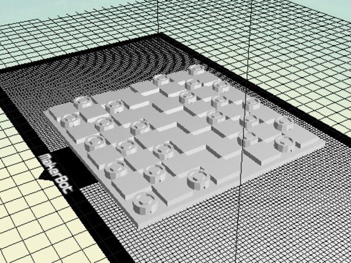 棋盘 棋子 游戏 3d打印模型 游戏玩具模型 西洋跳棋 openscad