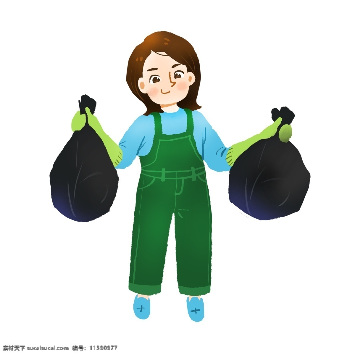 爱护 环境 垃圾 分类 可回收 女孩扔垃圾 扔垃圾 整理垃圾 垃圾分类 回收 绿色