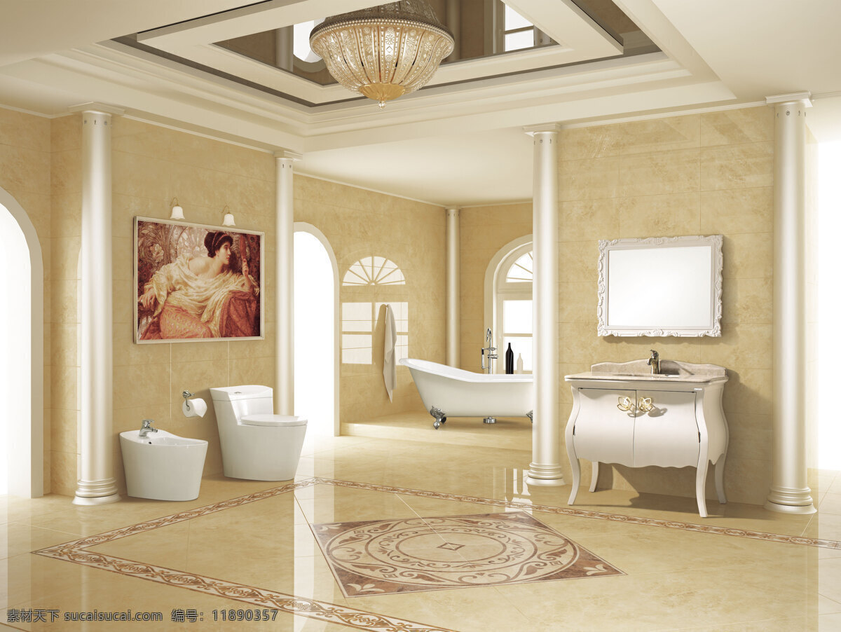 玛丽王后 系列 玛丽王后风格 马座便 贵妃浴缸 古典浴室柜