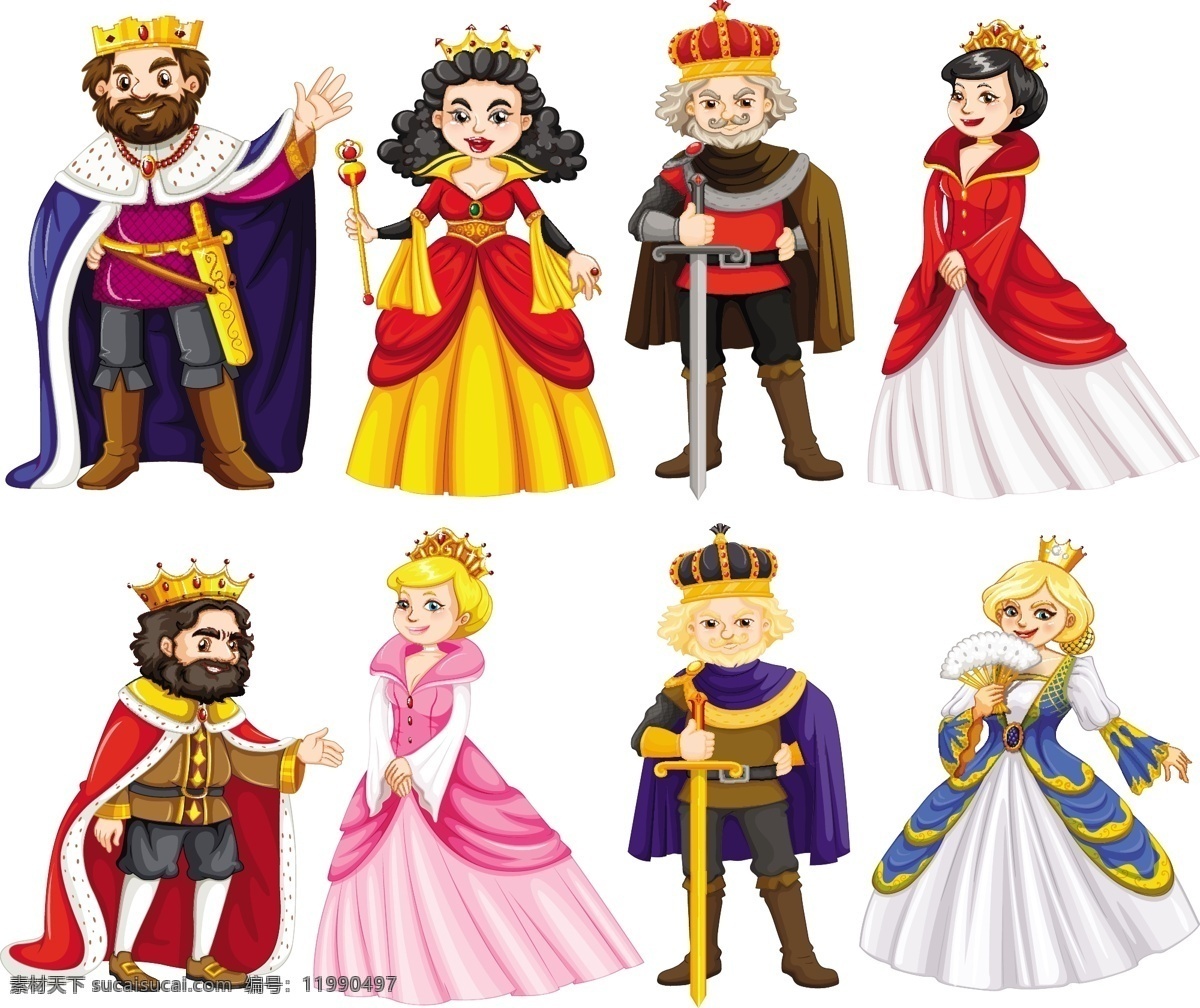 童话故事插画 迪士尼 公主 仙女 王子与公主 童话王子 人物 童话 中世纪 王子 皇家 城堡 王国 幻想 传说 历史 卡通儿童 卡通设计
