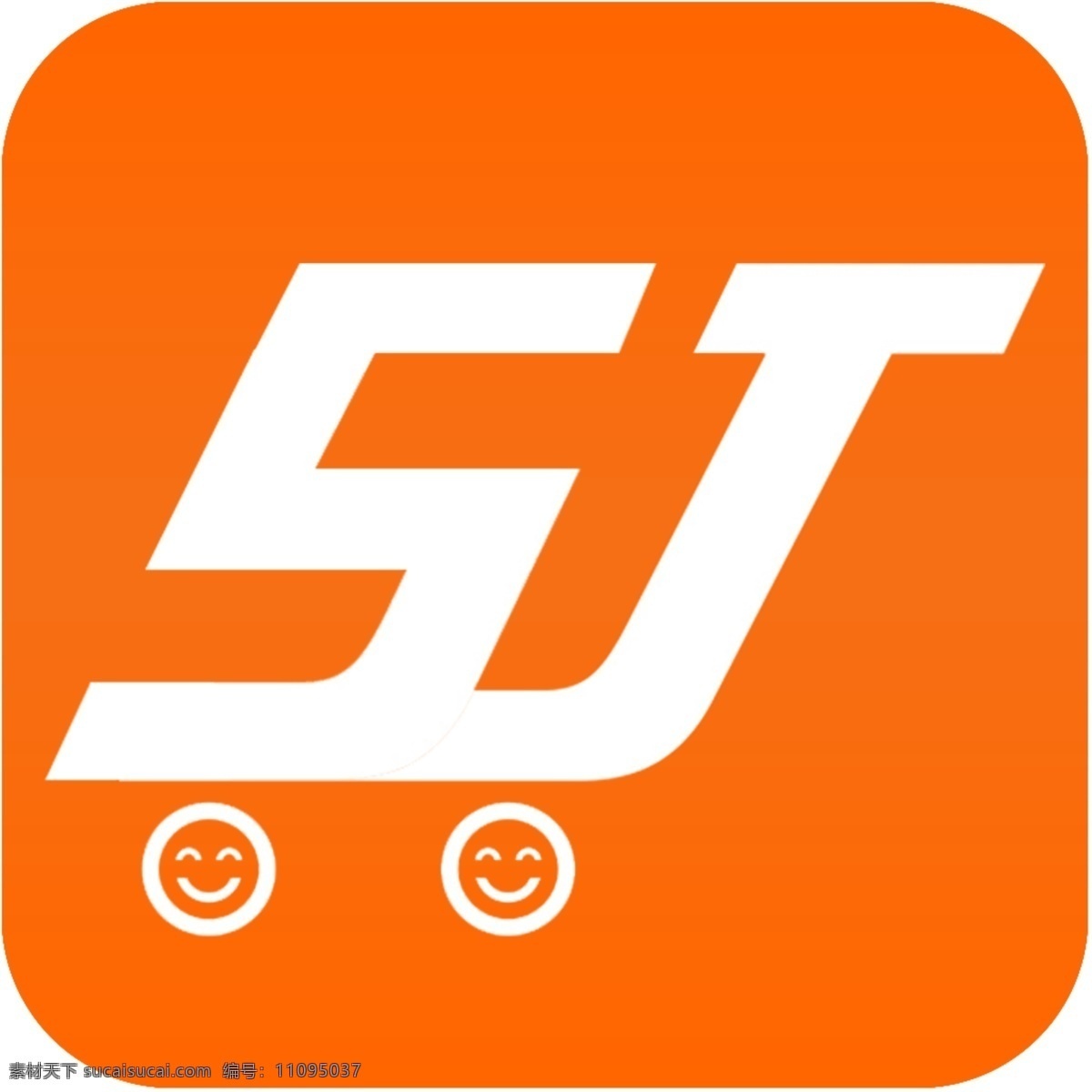 字母 sj 手机 超市 图标 源文件 logo 标志 标准 橙色 抽象 创意 创作 购物车 几何 字母sj 简单 简洁 精美 形状 psd源文件 logo设计
