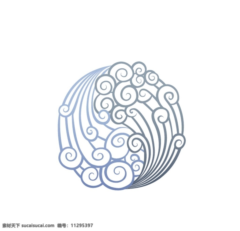 矢量太极云纹 太极云纹 太极 云纹 云纹线条 线条云纹 云纹太极 太极图腾 云纹图腾 矢量云纹 矢量太极 共享素材 底纹边框 花边花纹 pdf