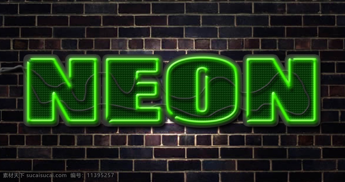 霓虹 效果 字体 灯 霓虹效果 氖灯字体 墙上灯 neon effect 矢量图 艺术字