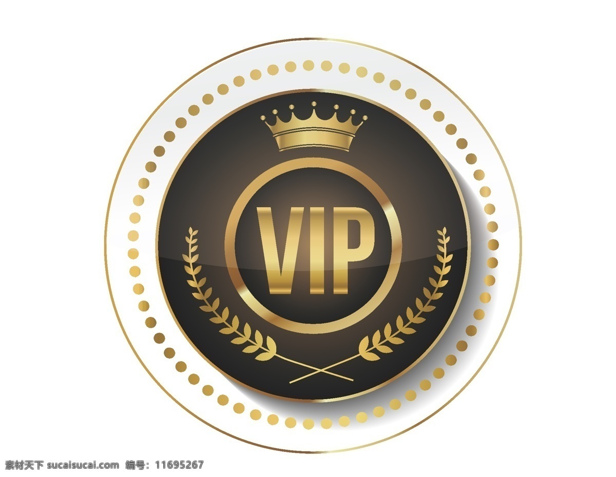 矢量 皇冠 vip 图标 元素 金色 vip图标 ai元素 免扣元素