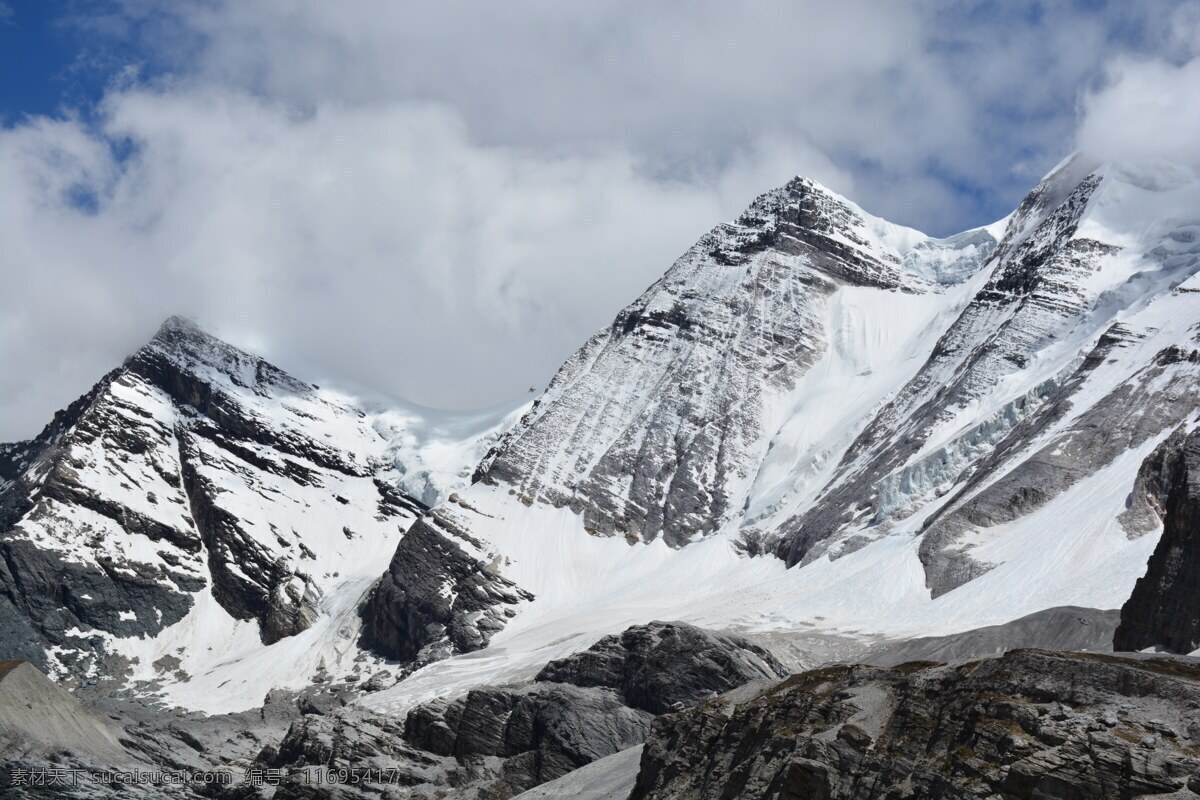 雪山画 雪山 稻城亚丁 白色 山 风景