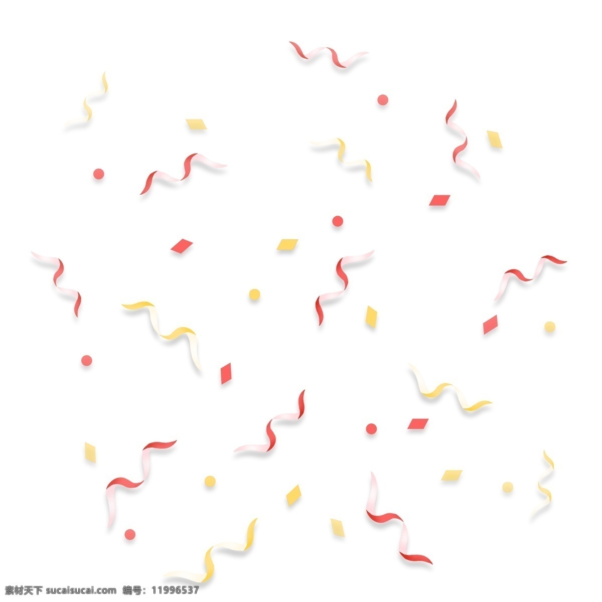 节日 活动 丝带 彩带 碎 纸 漂浮 元素 喜庆 红色 金色 庆典 彩礼 碎片 碎纸 纸片 圆点 装饰图片 小图