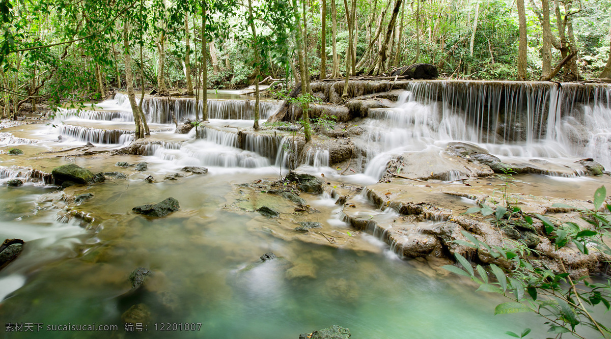 美丽 树林 风景摄影 瀑布风景 树林风景 流水 美丽风景 美丽景色 美景 自然风景 自然景观 黑色