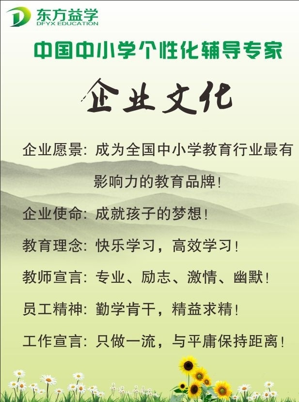 教育 行业 企业 文化 企业文化 东方益学 辅导专家 教育行业 中小学教育 个性化辅导 企业愿景 教育理念 矢量