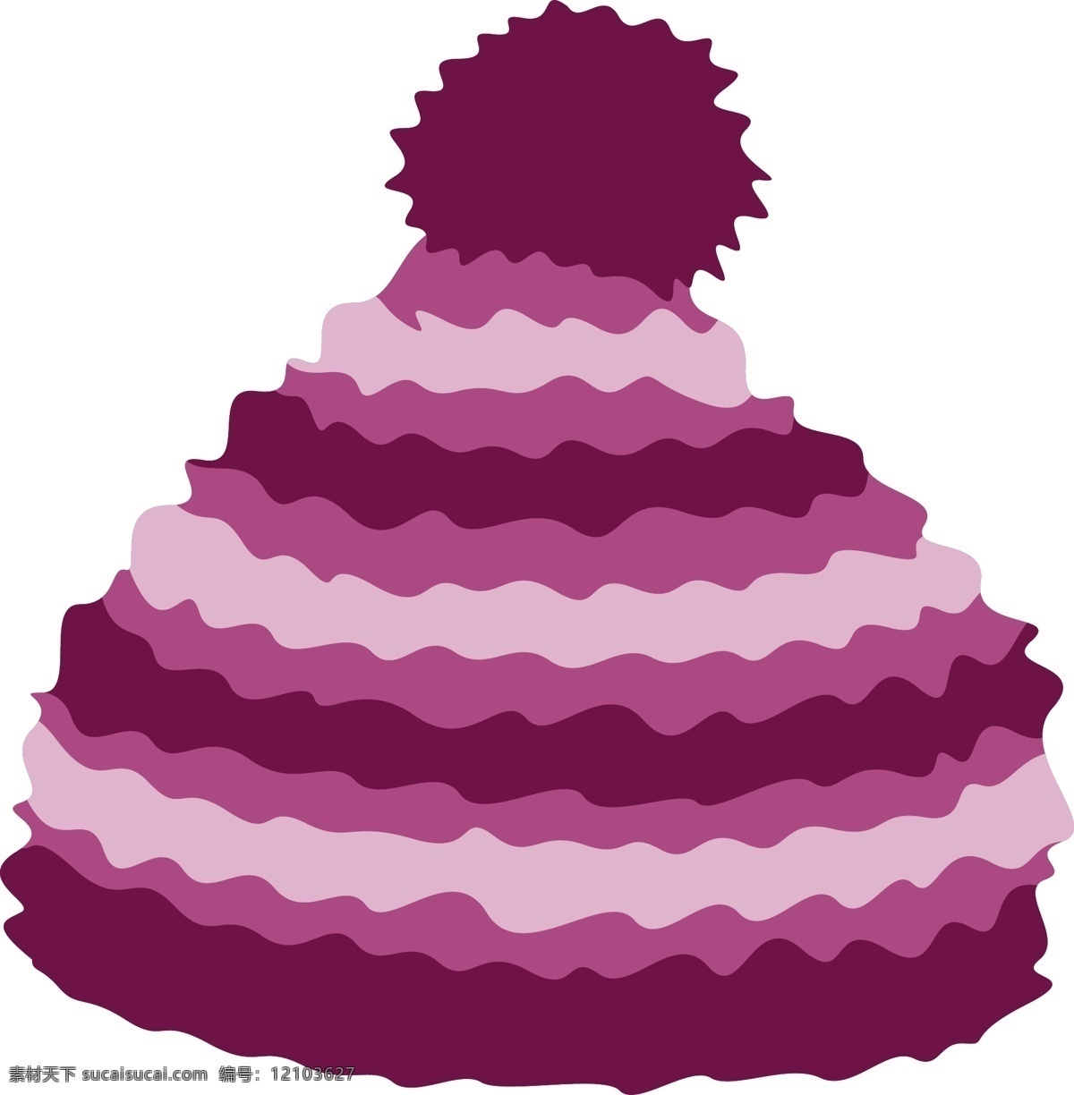 矢量 紫色 渐变 毛线帽 元素 手绘 ai元素 免扣元素