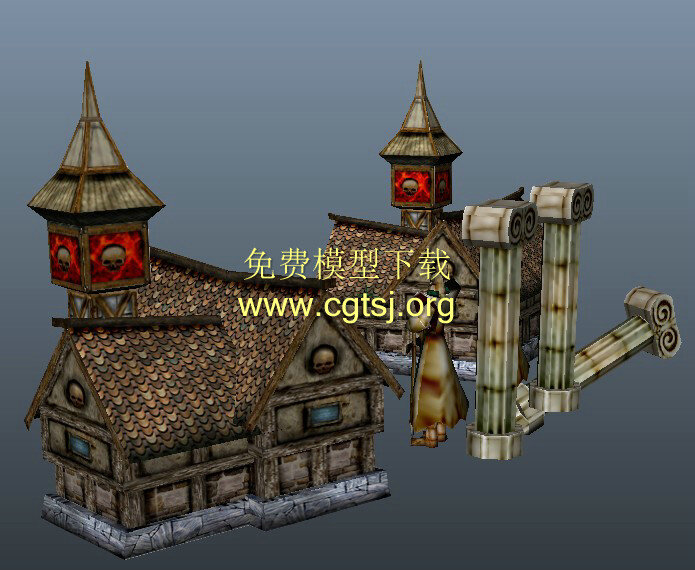 城堡 模型 3d模型 游戏 3d模型素材 游戏cg模型