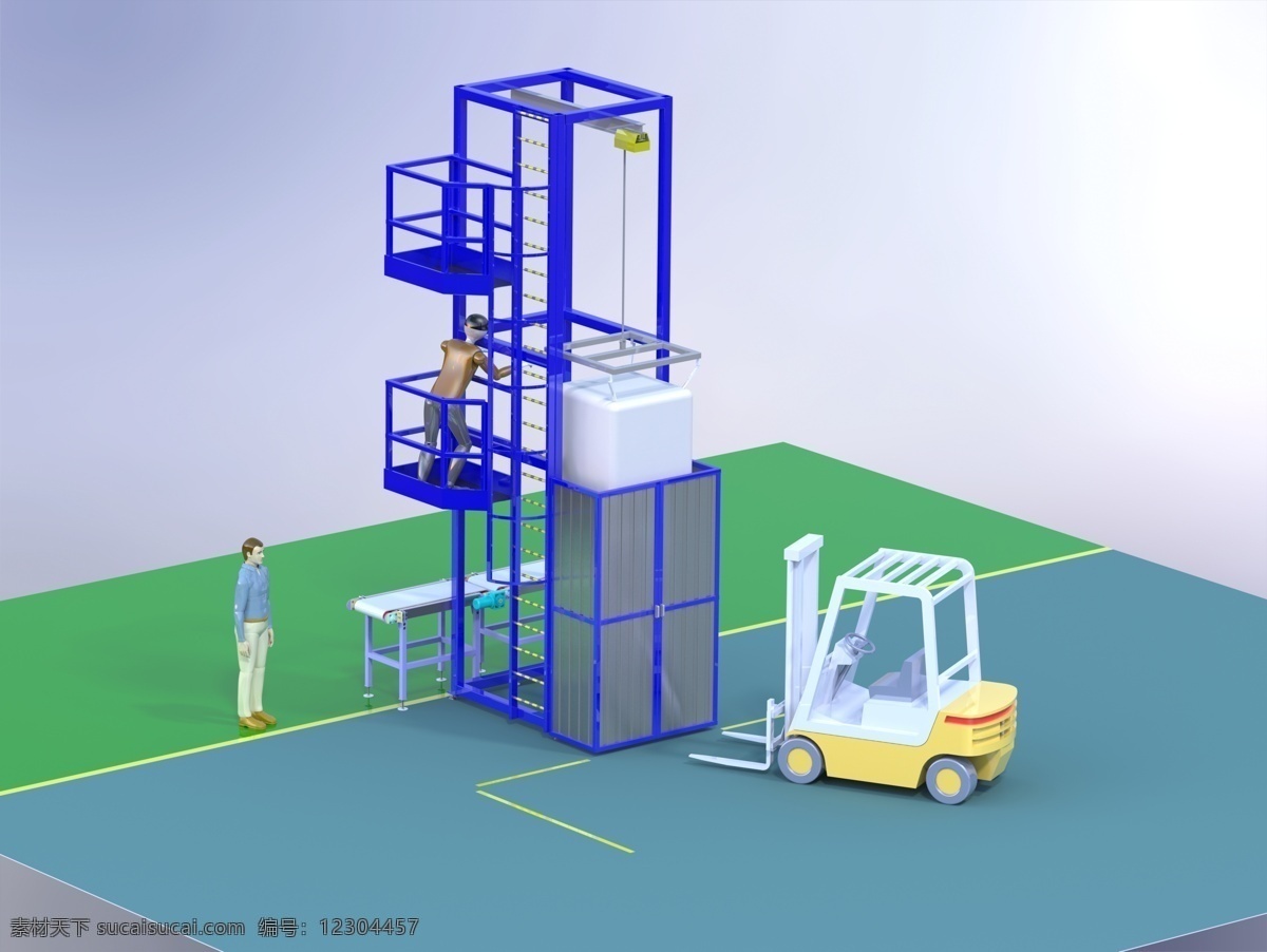 碳 包 升降机 电梯 施工 焊接接头 3d模型素材 建筑模型