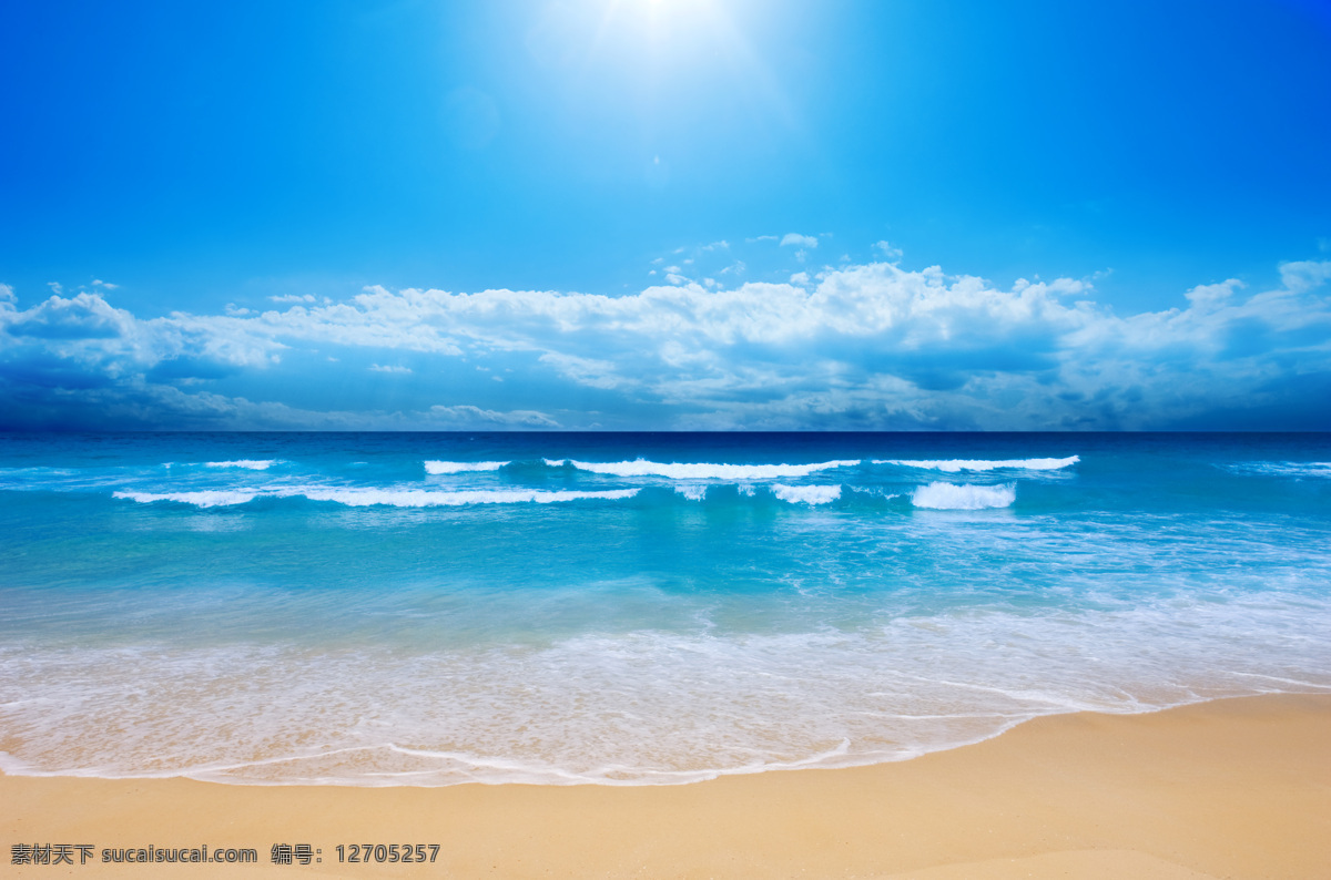 海滩 海洋 蓝色 波浪 沙滩 自然景观 山水风景 壁纸 蓝天 白云 阳光