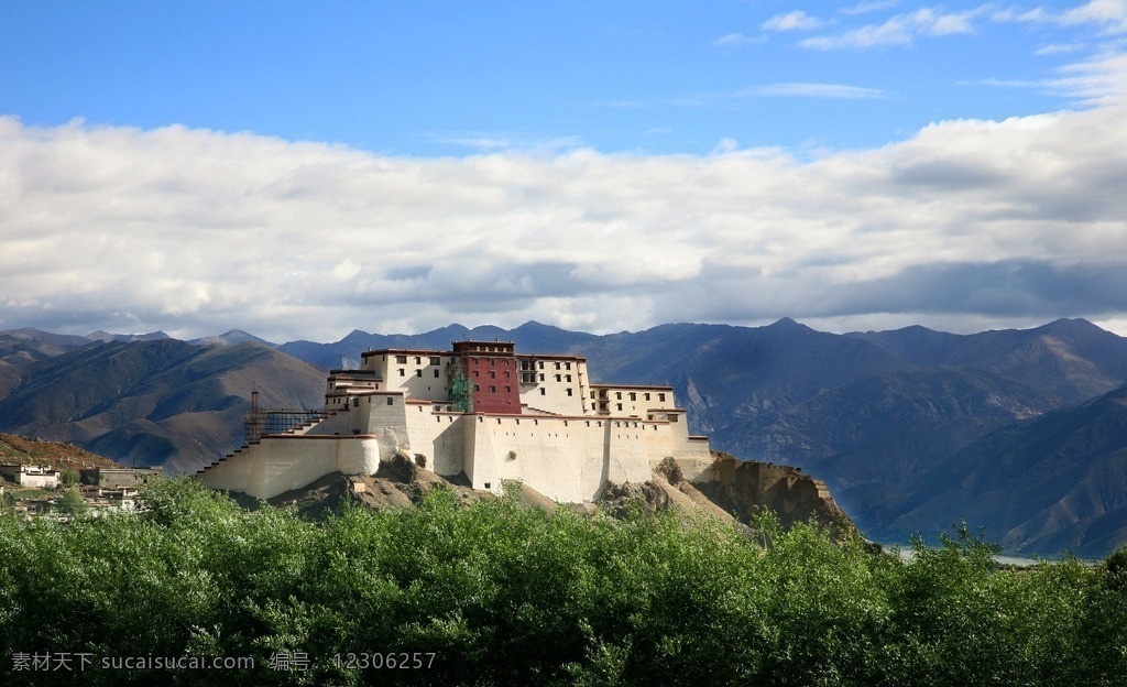 日喀则 宗山 建筑 夏天 西藏 国内旅游 旅游摄影