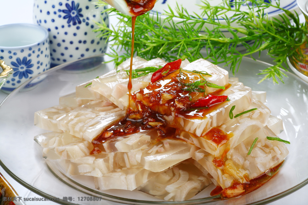 水晶皮冻 菜肴 特色凉拌菜 辣椒 西餐美食 传统美食 餐饮美食