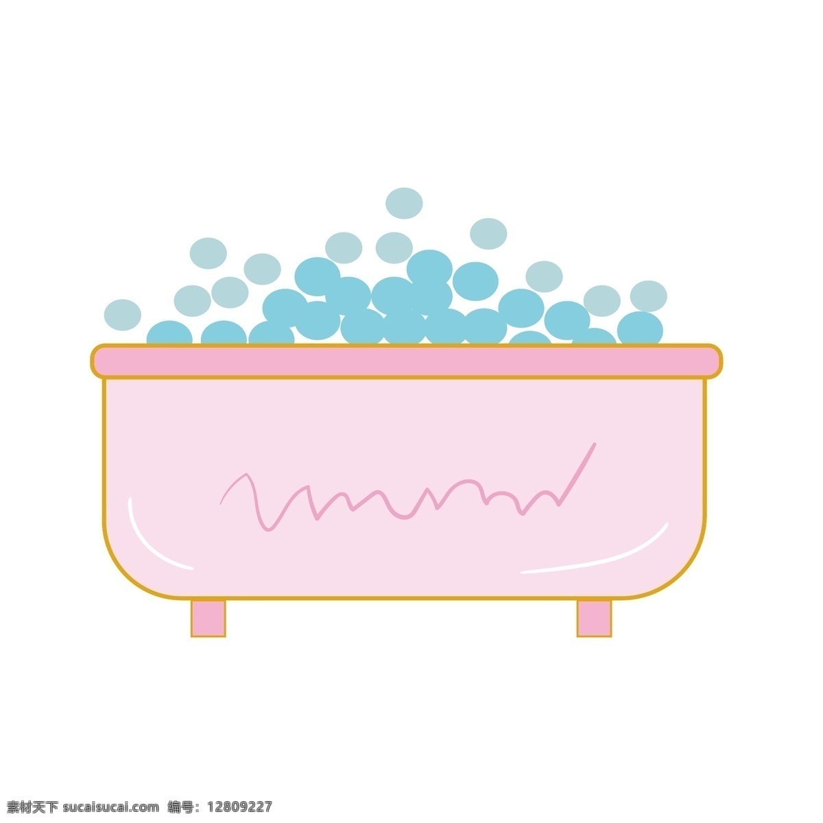 粉色浴缸家具 洗浴 家具 泡泡