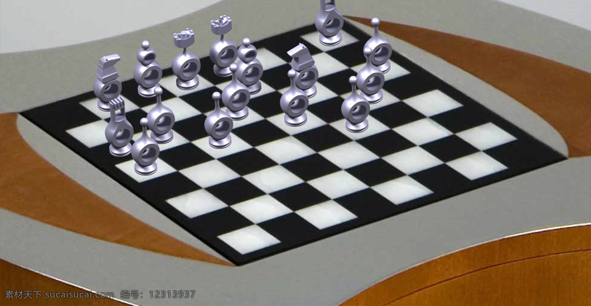 3dprintshow 象棋 桌 子弹 穿过 3d 表 打印 玩具 3d模型素材 3d打印模型
