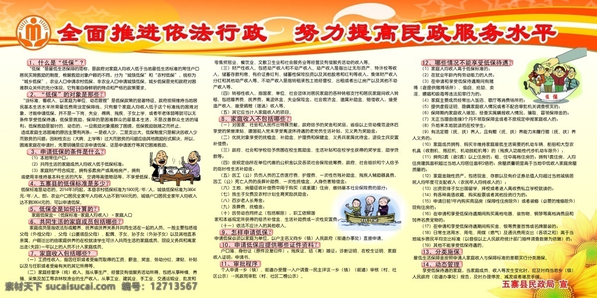 低保政策 制度 插图 对象 服务 条件
