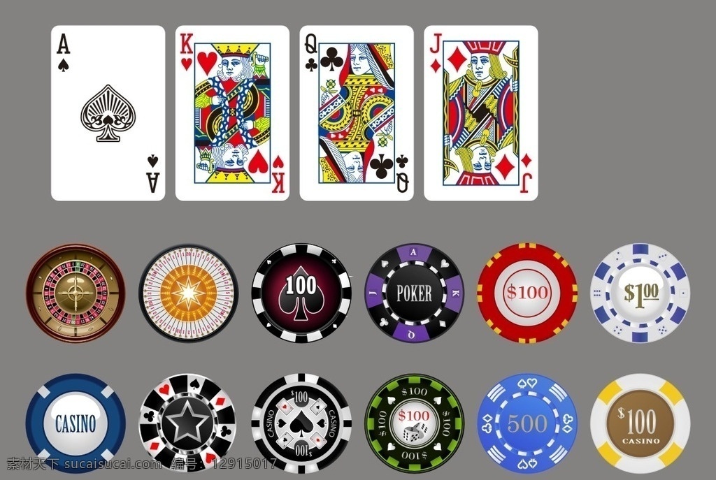 扑克牌筹码 扑克牌 筹码 纸牌 转盘 矢量 拉斯维加斯 博彩 标志图标 其他图标
