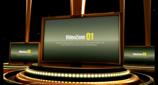 方形 圆台 视频 展示 mp4 片头 视频模板 源文件 高清 模板下载 视频展示 其他视频