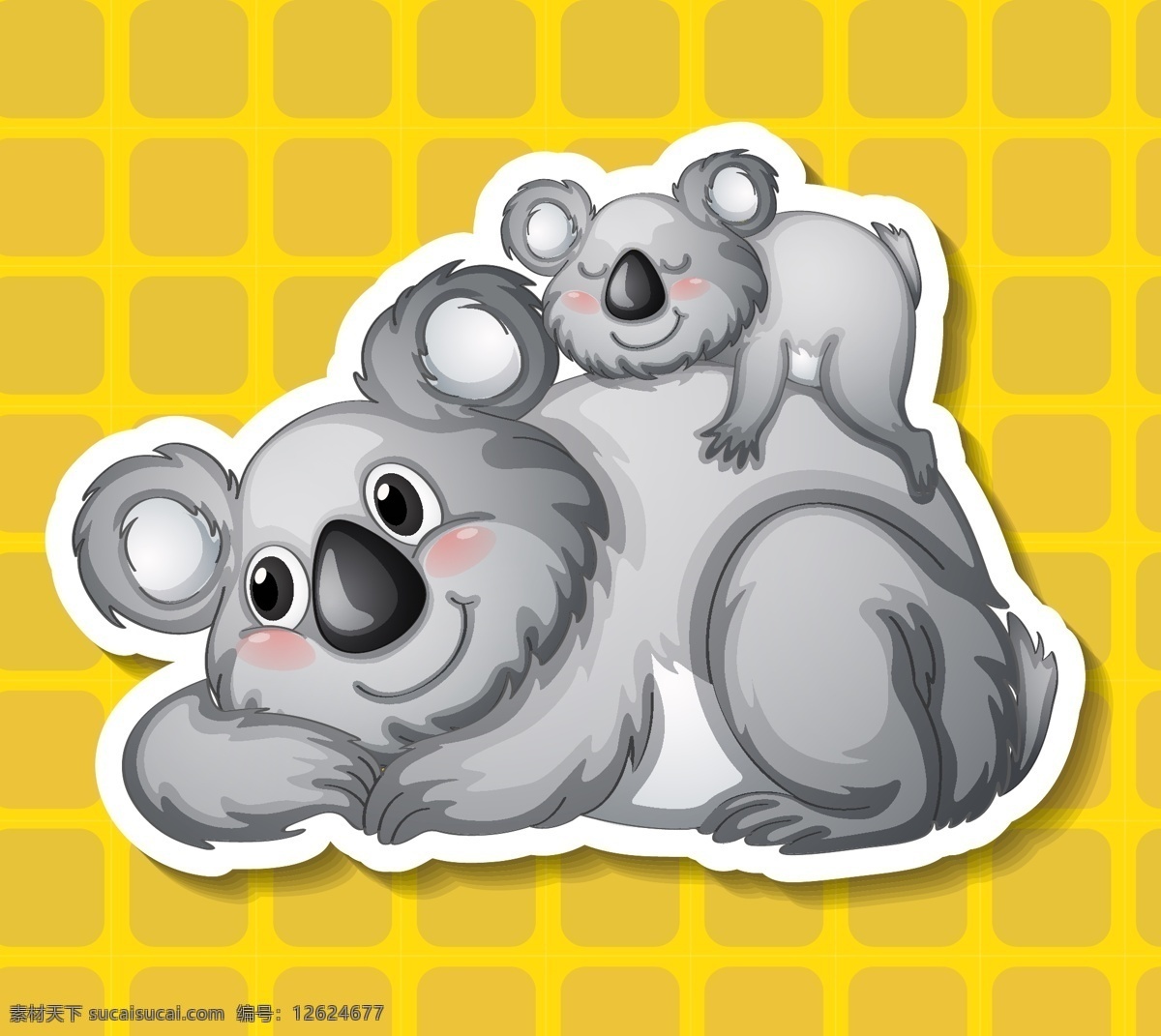 卡通考拉熊 考拉 熊 可爱 野生 哺乳动物 澳大利亚 野生动物 快乐 滑稽 剪贴画 卡通动物生物 卡通设计