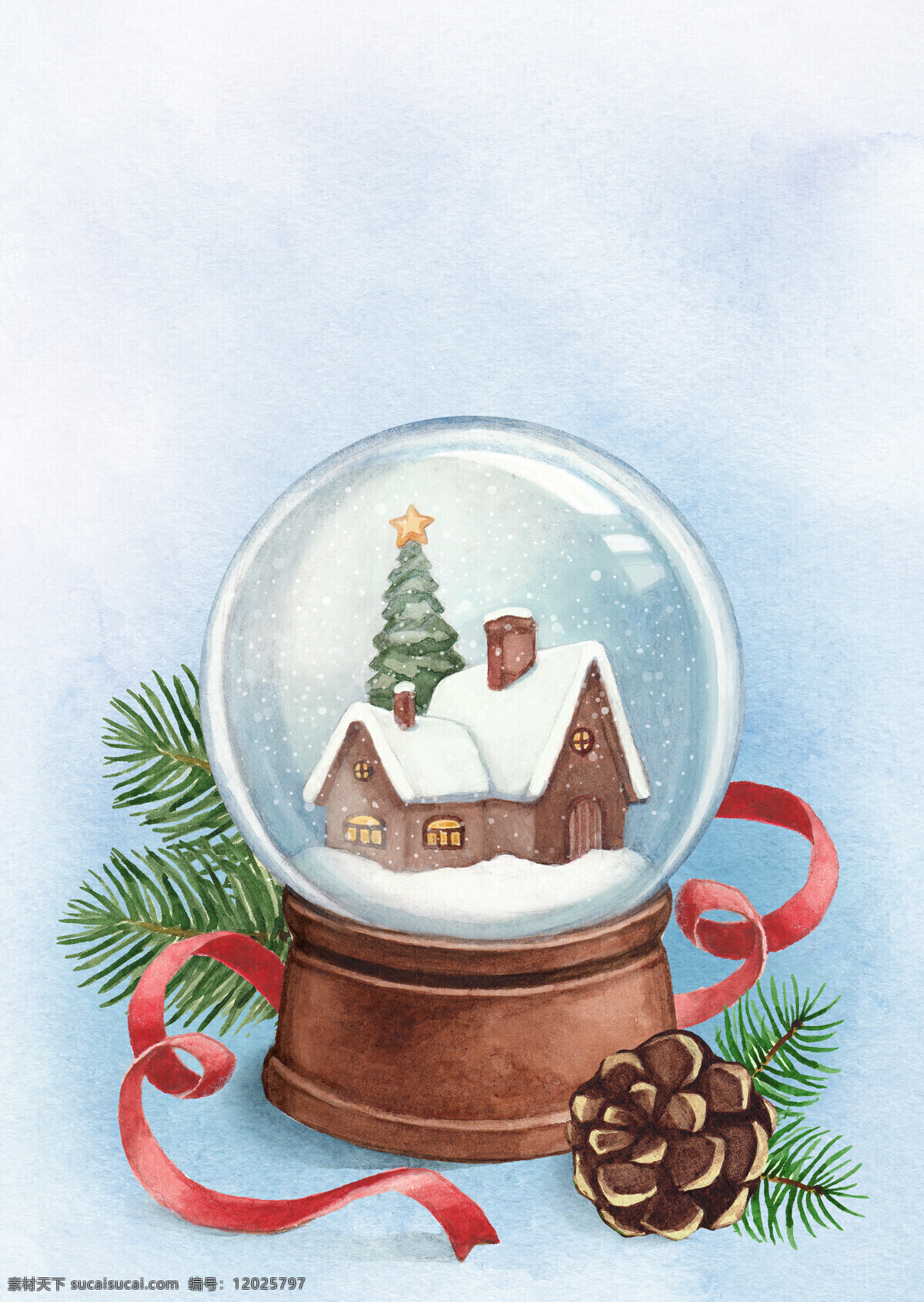 背景 绘画 绘画书法 节日 平安夜 圣诞节 圣诞树 圣诞 水晶球 设计素材 模板下载 圣诞水晶球 雪花 特效 下雪特效 手绘 文化艺术