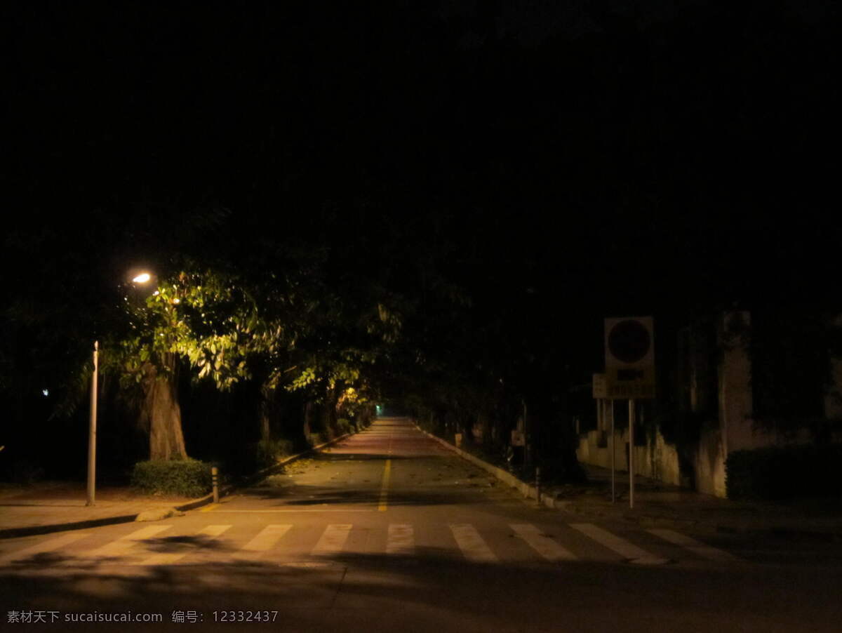 路灯 晚上 人行道 街道 自然风景 自然景观