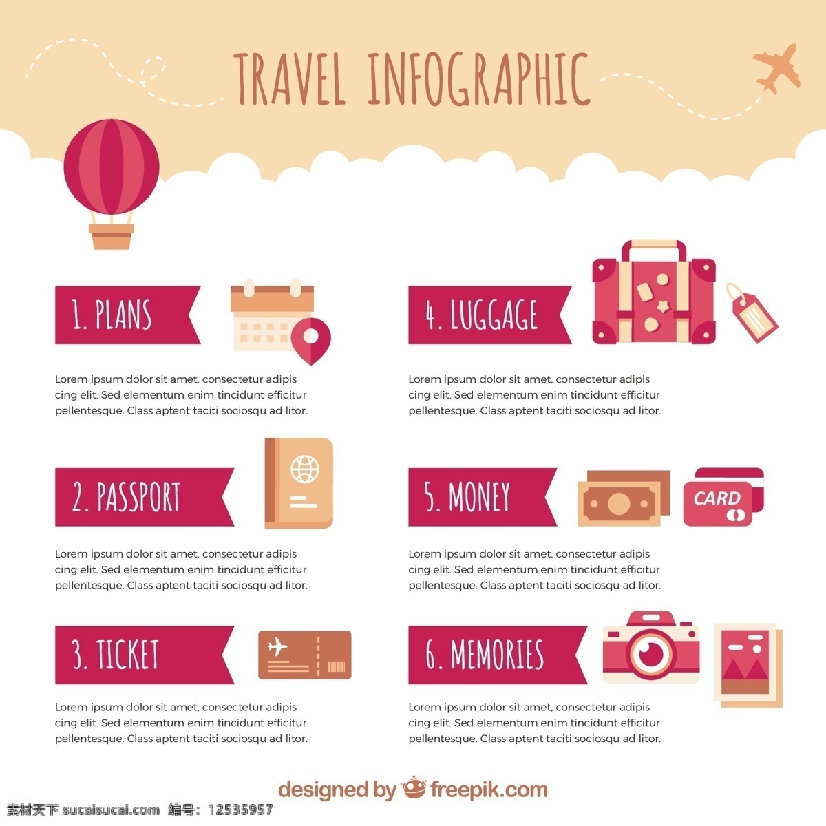 旅游 要素 信息 图表 模板 旅行 地图 世界 世界地图 图表模板元素 度假 护照 旅行箱 行李 在世界范围内