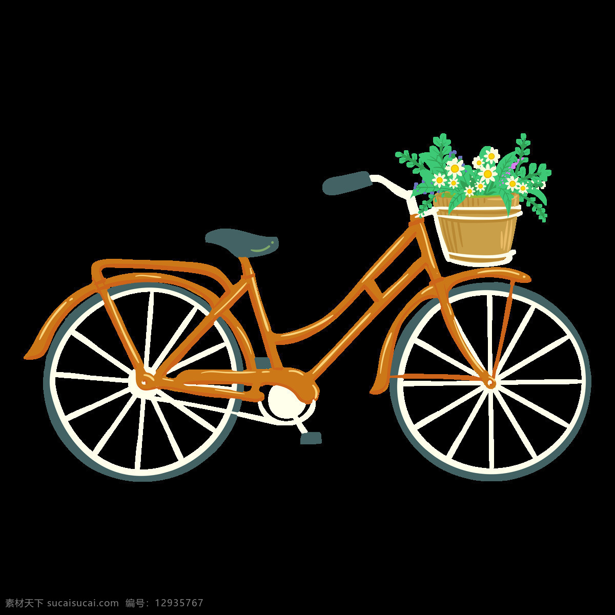 卡通自行车 自行车图片 png透明底 png图片 透明底图片