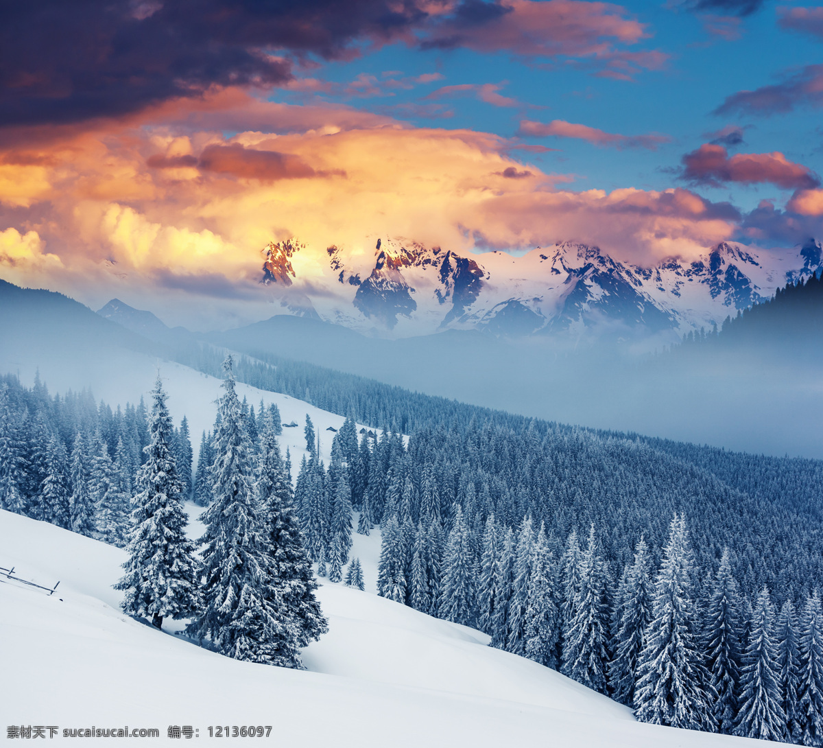 美丽 雪山 风景 树木 山峰 冬季美景 美丽风景 漂亮景色 风景摄影 雪地风景 自然风景 山水风景 风景图片