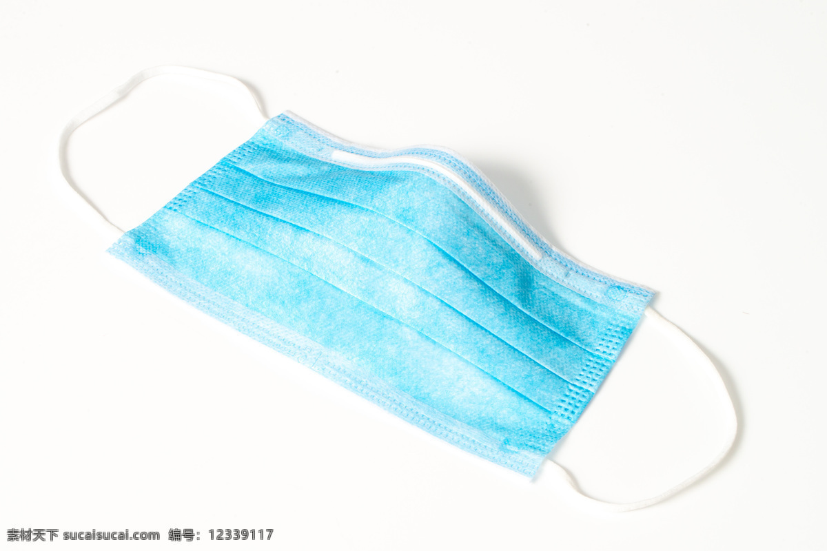 口罩 医疗工具 医疗用品 医疗器械 健康保健 医疗 保健 个人护理 卫生 健康生活方式 卫生保健 医生 医院 护士 一次性 纱布 无纺布 服务 流感 病毒 外科 禽流感 病原 炎症 生病 隔离 影棚 拍摄 蓝色 物体 白色 保护 传媒 健康 图像 彩色 留白 背景 分离 静物 特写 无人 生活百科 家居生活