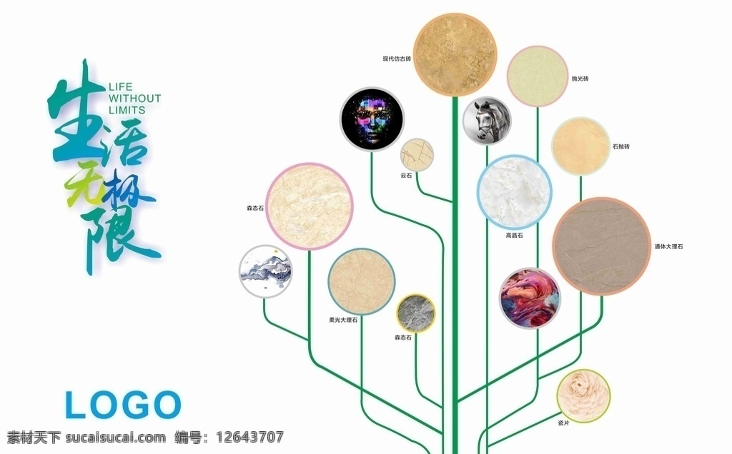 公司宣传栏 公司文化墙 树形文化墙 公司简介 生活无极限 树 树形 宣传栏