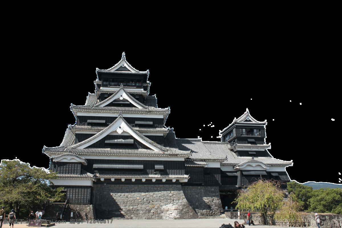 清新 深灰色 寺庙 日本旅游 装饰 元素 旅游元素 清新元素 日本文化 装饰元素