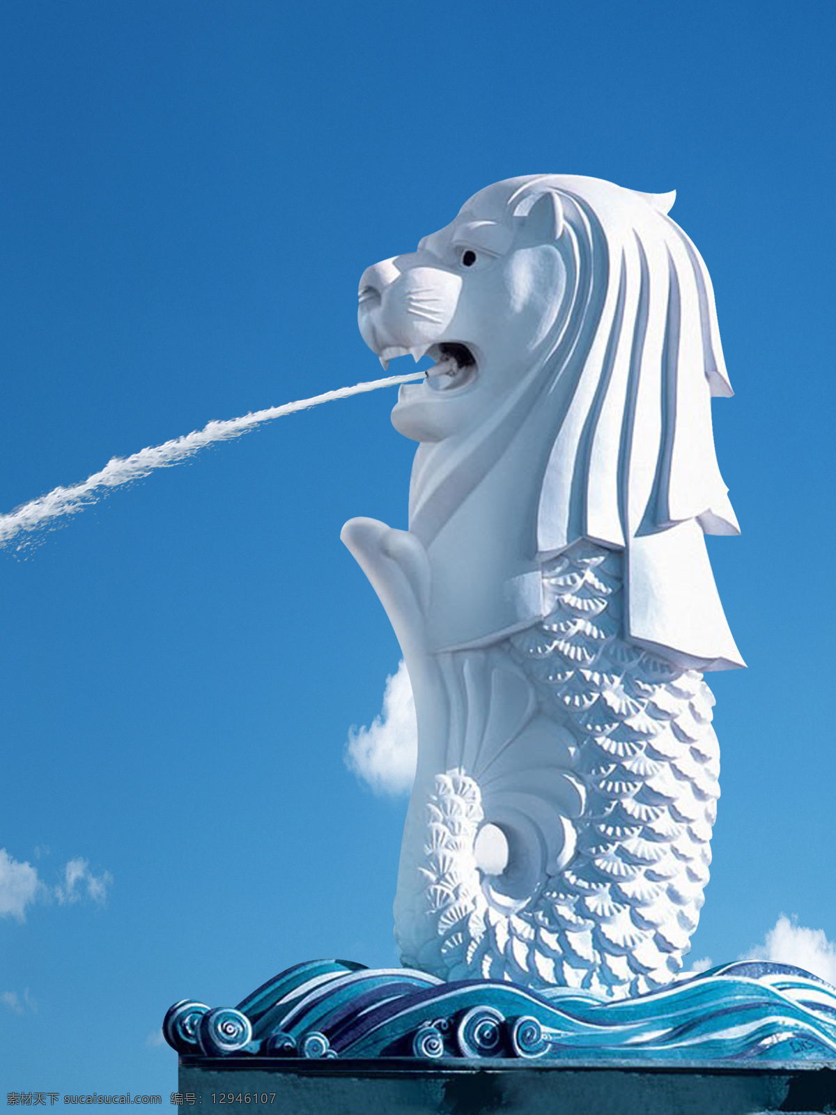 鱼尾狮 新加坡 雕塑 旅游 旅游摄影 国外旅游 摄影图库