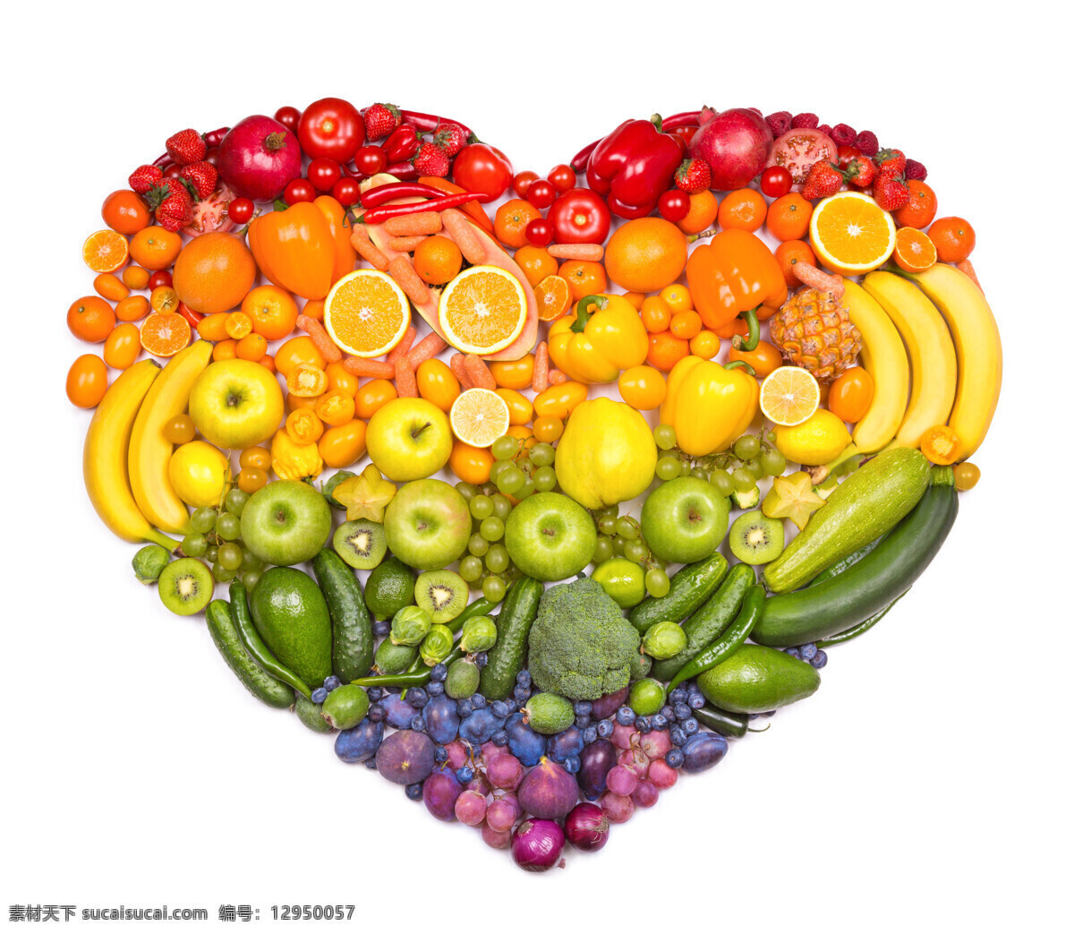 水果 拼 成 心形 柠檬 香蕉 苹果 花菜 西兰花 西红柿 番茄 新鲜蔬菜 果实 水果蔬菜 餐饮美食 蔬菜图片