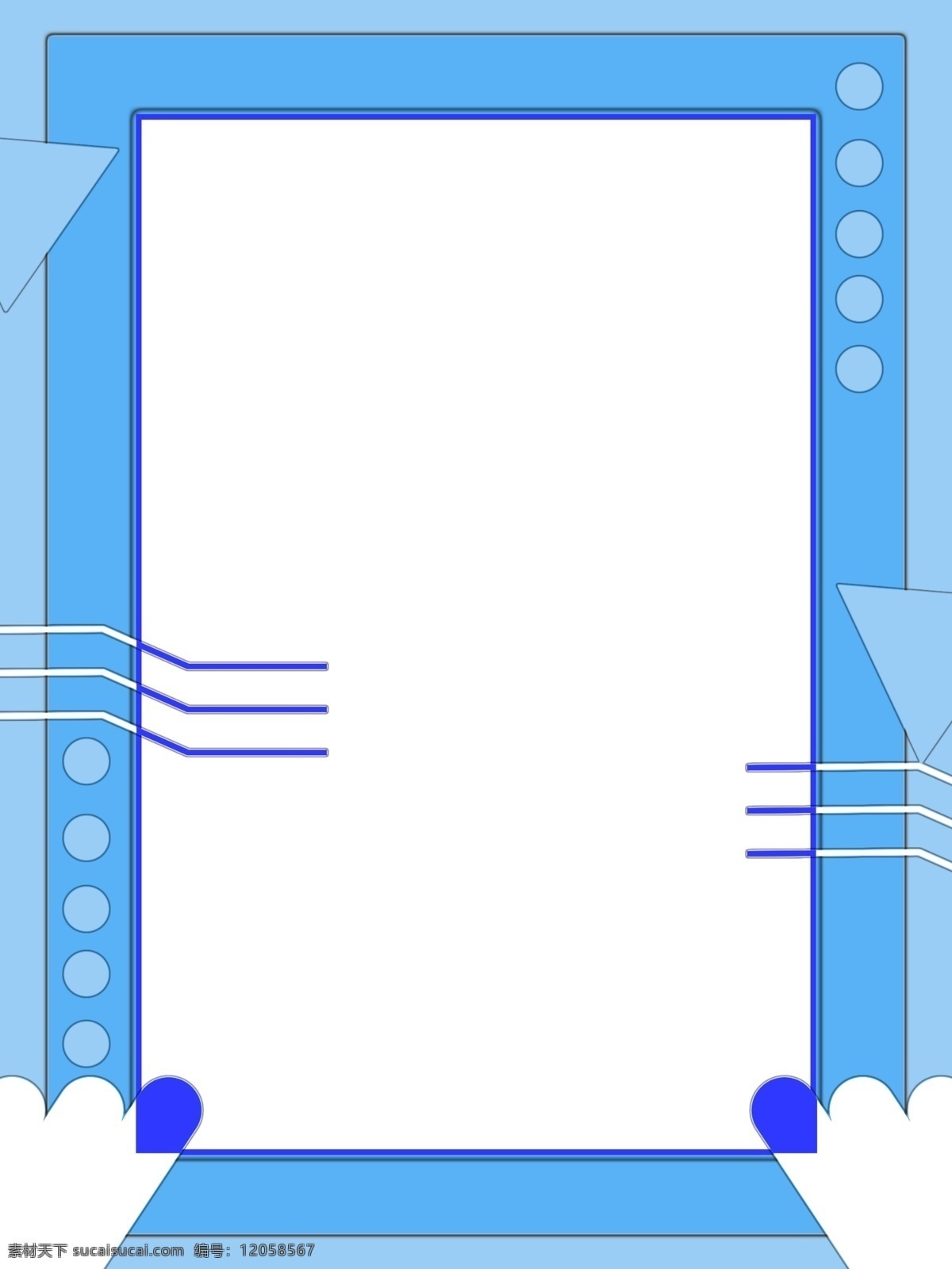 蓝色 线条 边框 几何 背景 几何背景 图形 可爱背景 线条素材 大促背景 多边形背景