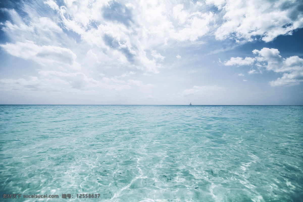 天空免费下载 海景 天空 夏天 海天一线 背景图片