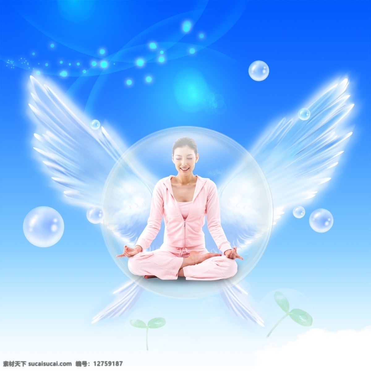 瑜伽 vi设计 翅膀 广告设计模板 蓝天 瑜伽美女 瑜伽素材下载 源文件 瑜伽模板下载