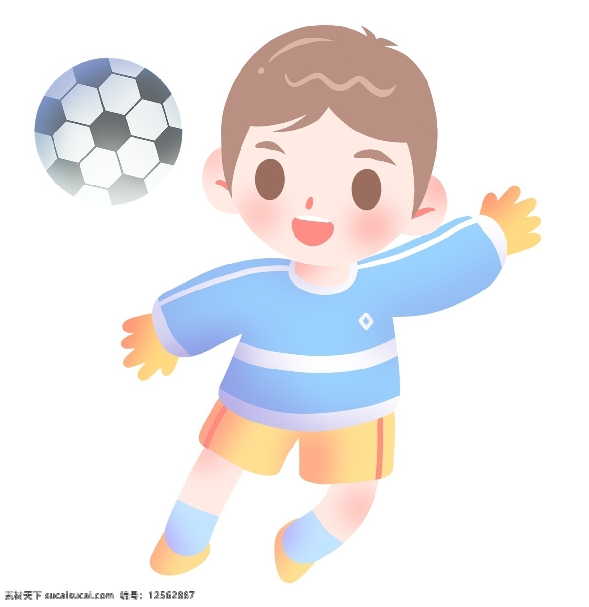 圆形 足球 小 男孩 圆形足球 健身的小男孩 踢 运动健身插画 卡通人物