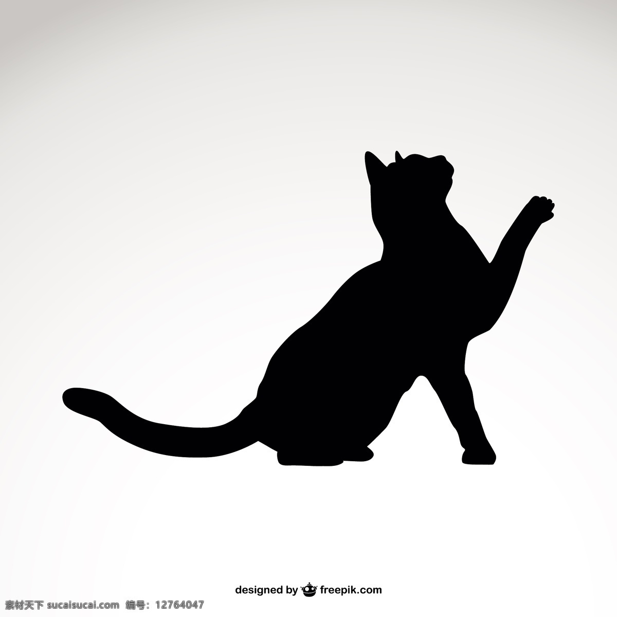 黑猫的剪影 模板 猫 动物 图形 轮廓 布局 符号 图形设计 黑色 宠物 形状 插图 设计元素 简单 元素 白色
