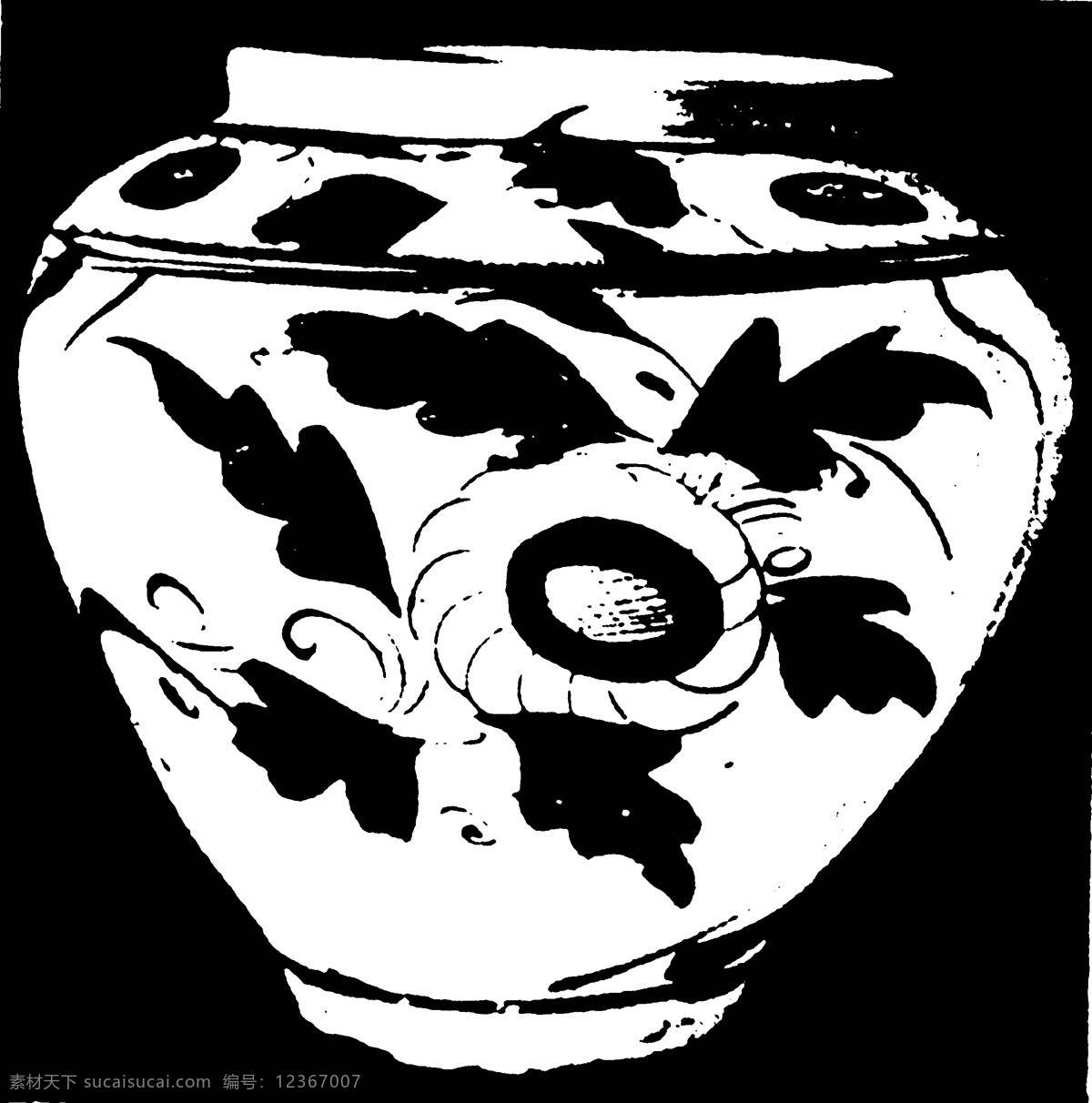 器物图案 两宋时代图案 中国 传统 图案 设计素材 装饰图案 书画美术 黑色