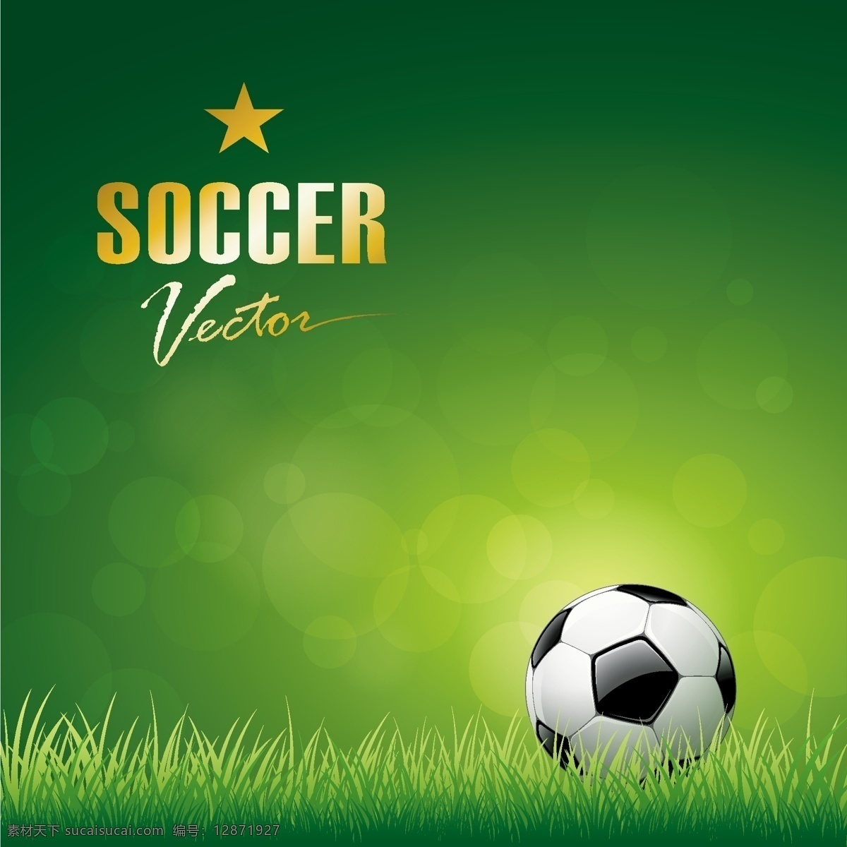 草地 上 足球 矢量 模板下载 世界杯 足球主题 五角星 体育运动 生活百科 矢量素材 绿色