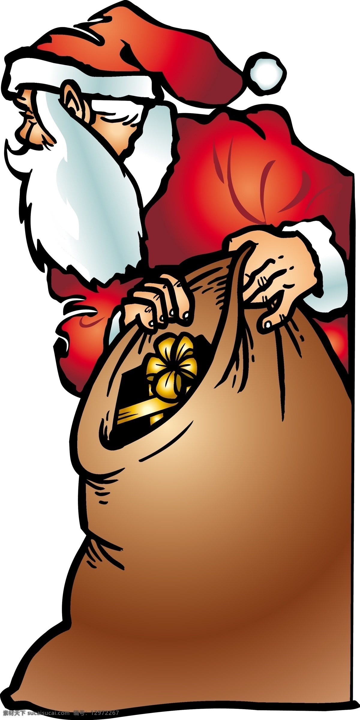 缤纷 圣诞节 系列 鸡腿 礼物 麋鹿 圣诞插画 圣诞老人 圣诞树 雪橇 烟囱 圣诞大餐 矢量