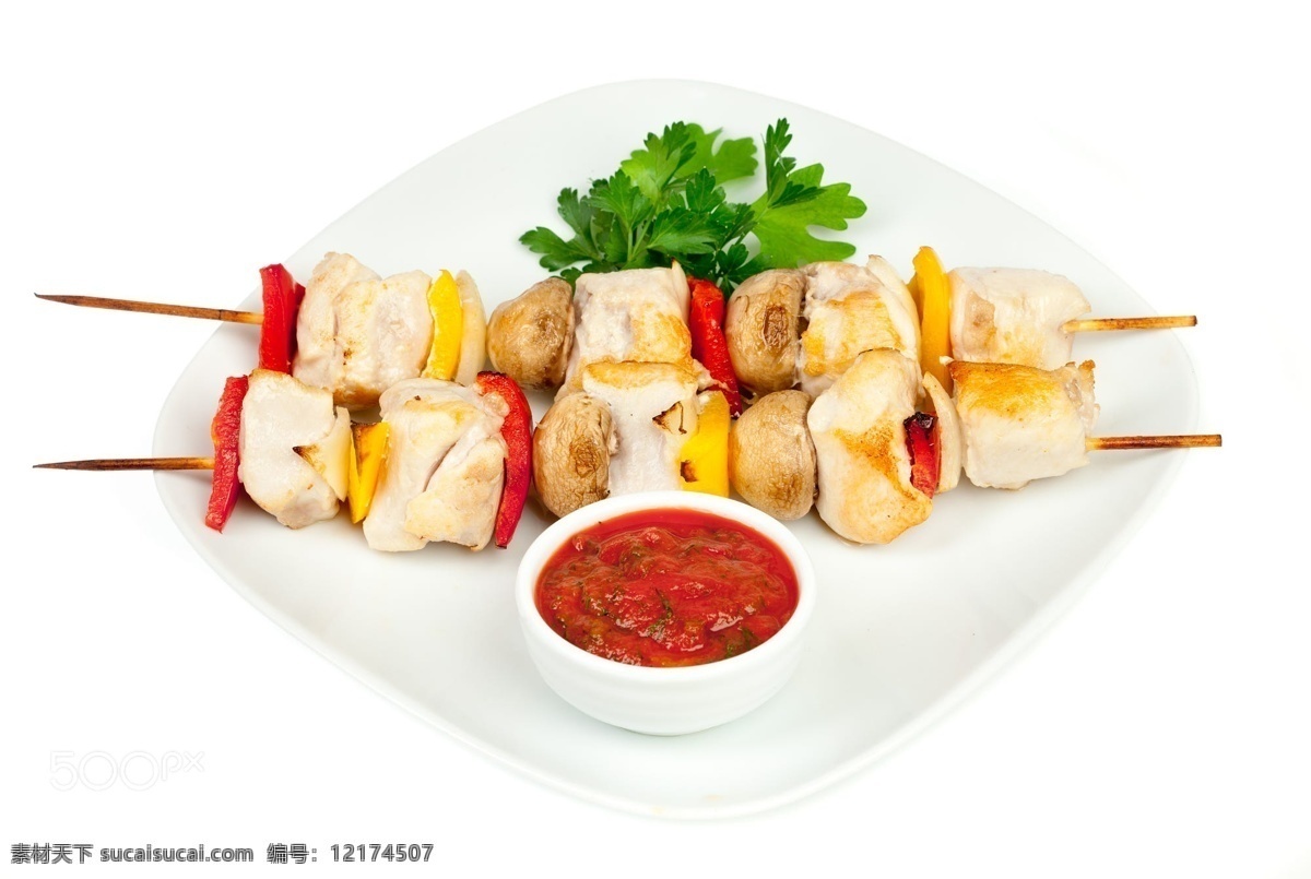 烧烤 煎 炸 烤串 蔬菜水果 香料 搭配 盘子 食物 煎炸 小碟子 配料 蔬菜 水果 肉食 香菜 香菇