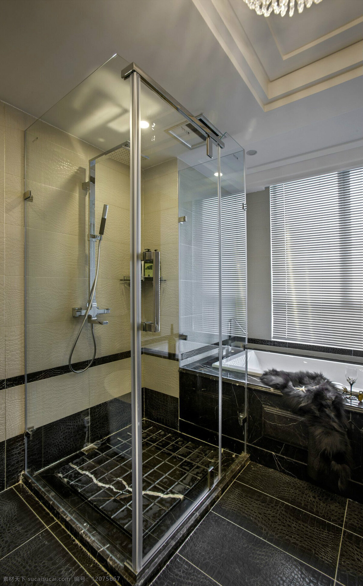 现代 简 欧 时尚 浴室 玻璃门 装修 效果 简约 浴室装修 浴室门 透明 室内设计