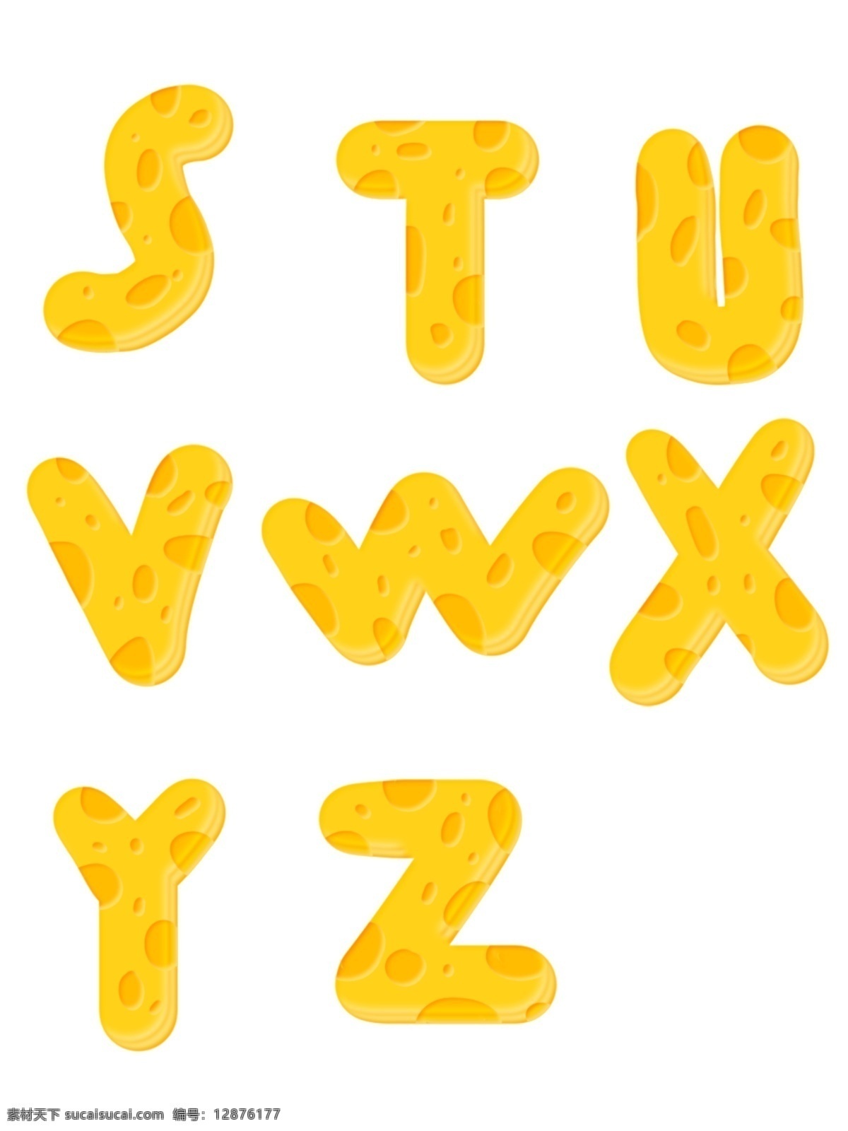 字母 奶酪 艺术 字 英文 黄色 糖果