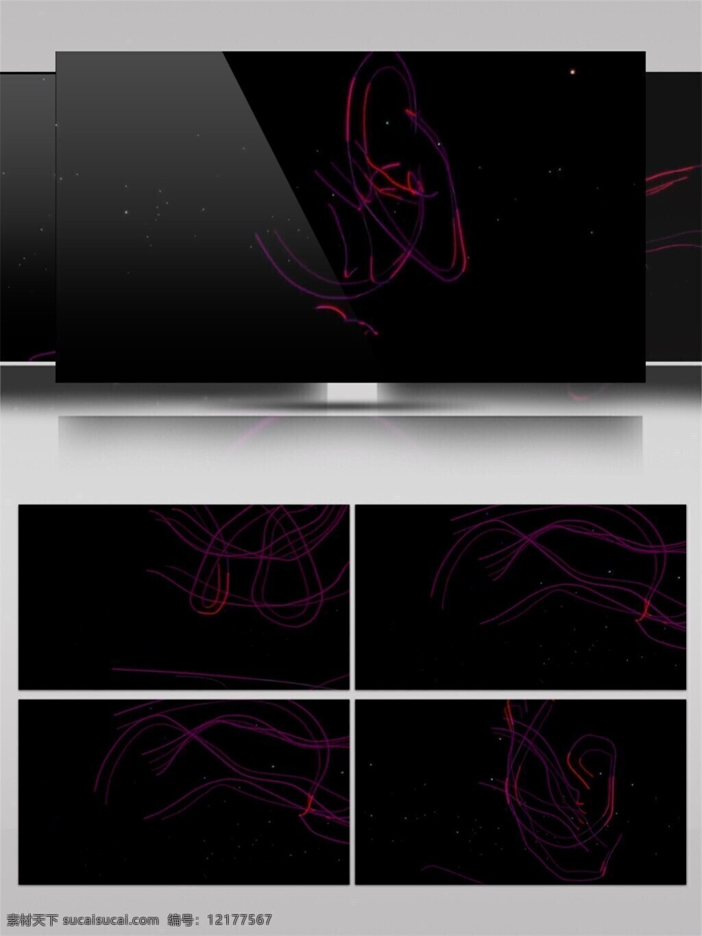 红色 昏暗 细 线条 高清 视频 动态视频素材 黑色 红色线条 科技感 视频素材