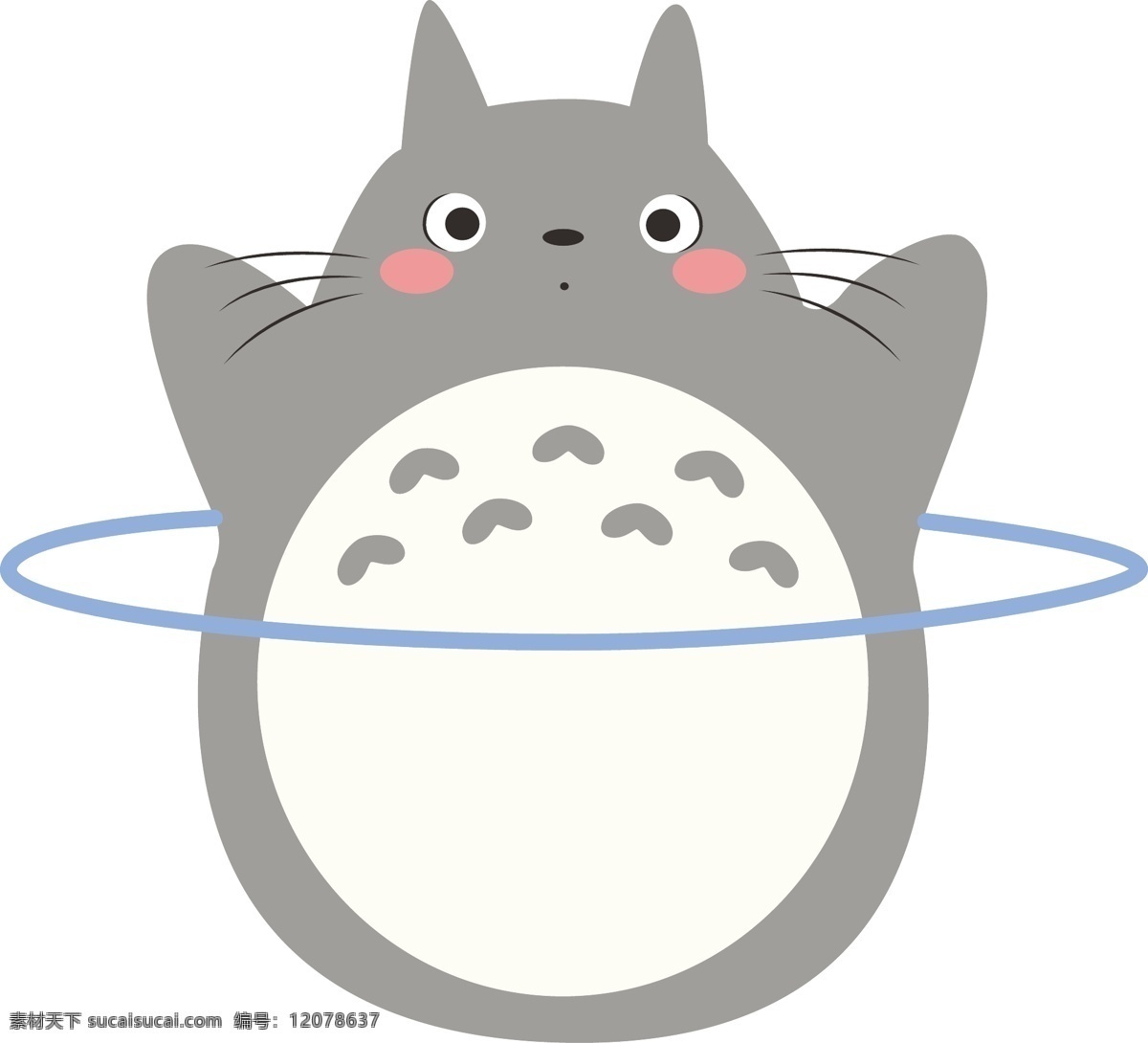 龙猫 卡通图案 矢量图 日本 宫崎骏 手绘小动物 动漫动画