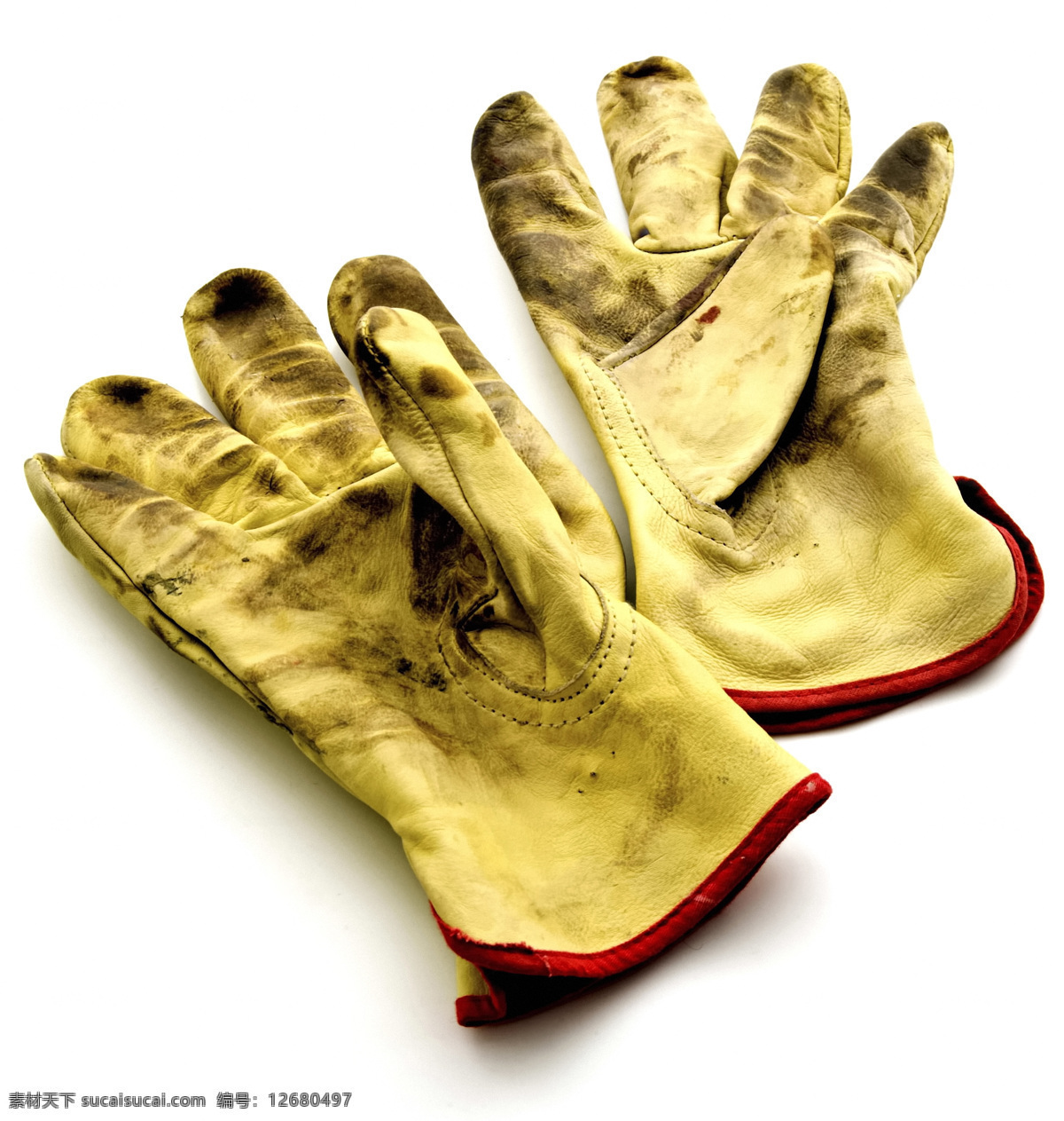 手套 高清晰 工人手套 黄色手套