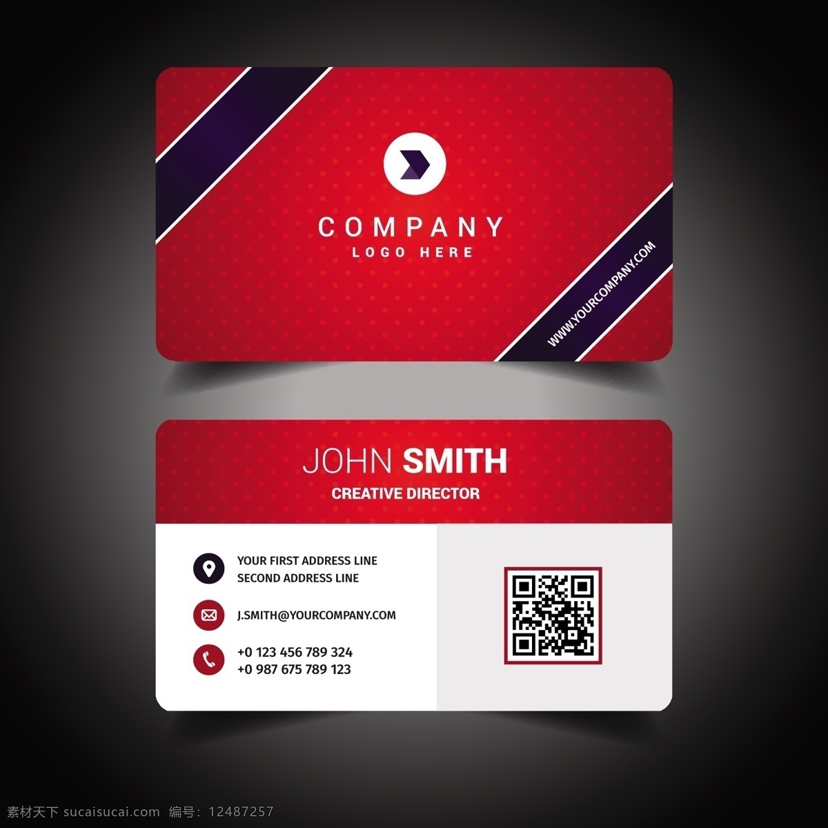 名片模板设计 商标 名片 商业 抽象 卡片 模板 办公室 红色 颜色 展示 文具 公司 抽象标志 企业标识 现代 身份 身份证