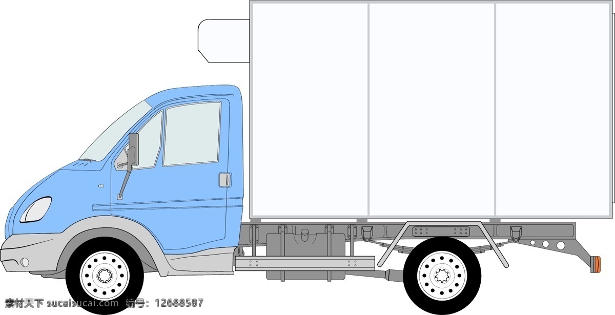 货车 广告牌 货运 交通工具 矢量素材 现代科技 农夫车 运货 矢量 矢量图